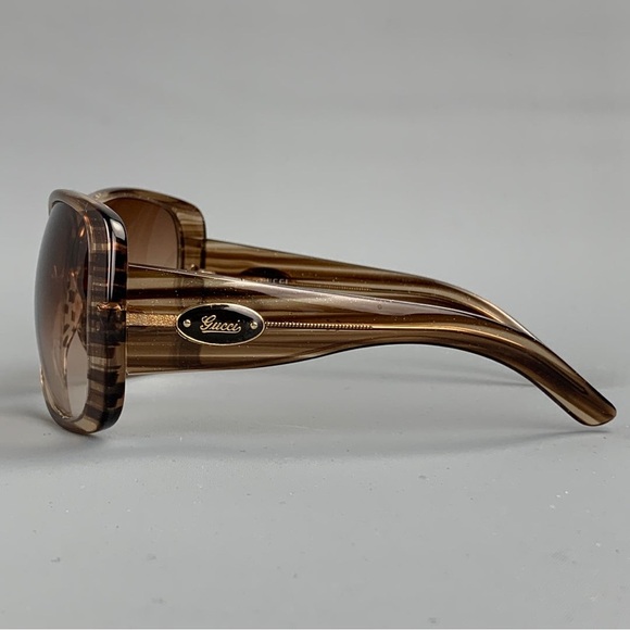 Gucci brown and beige acetate glitter sunglasses - Picture 9 of 9